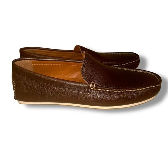 New Allen Edmonds Turner Venetian Loafer in Pebbled Brown Leather Sz 8 - Picture 9 of 10